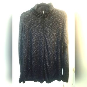 Columbia Black Marled Cowl Neck Pullover